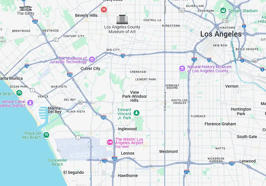 PHA Service Areas in Marina Del Rey