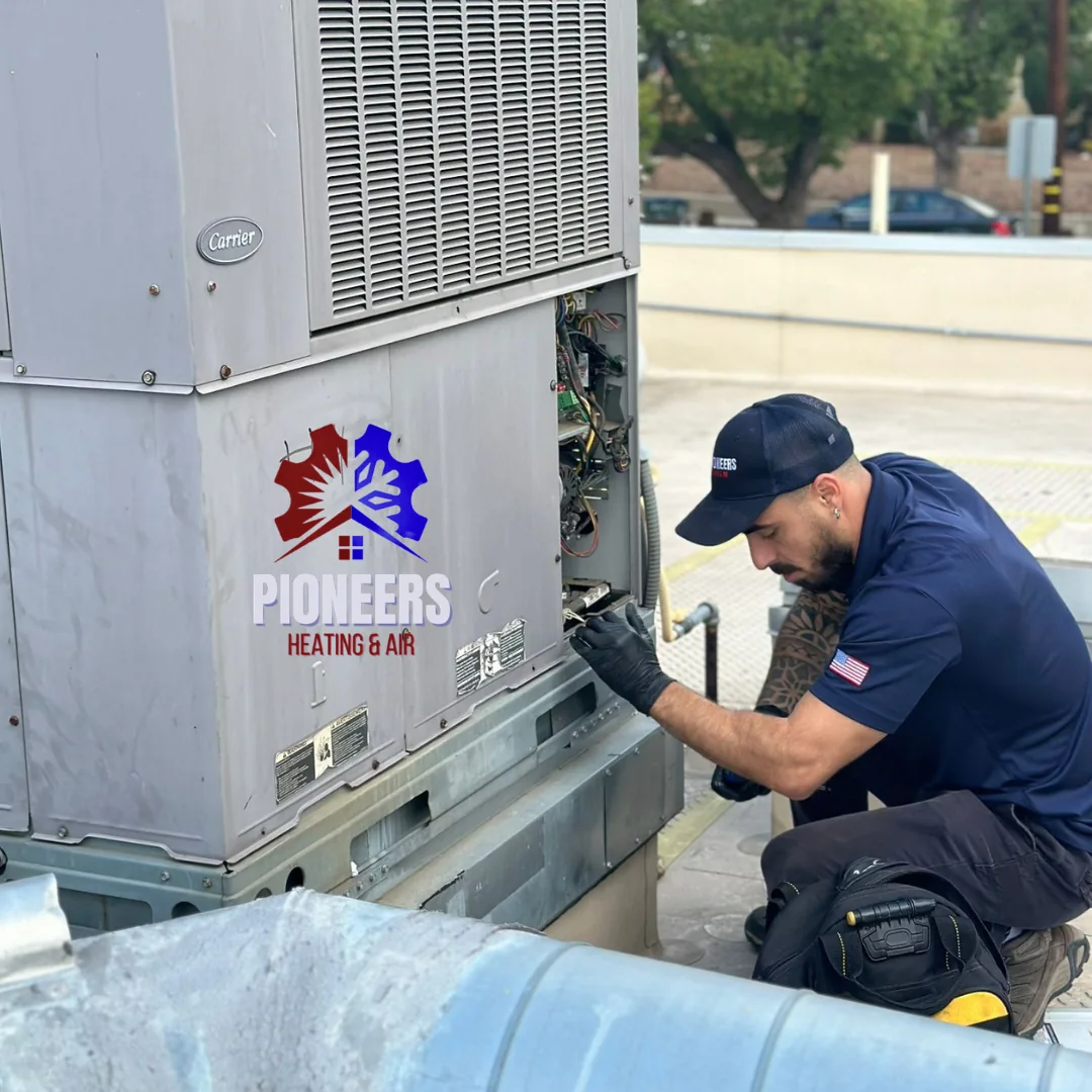 air conditioning equipment checked during a no-cooling service call, real company service photo 2