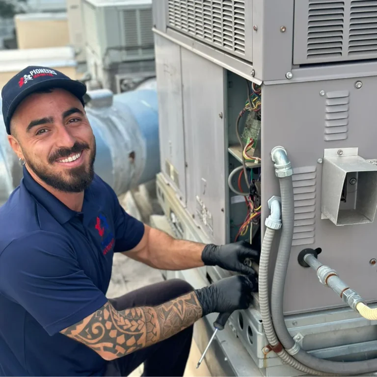 air conditioning equipment checked during a no-cooling service call, real company service photo 1