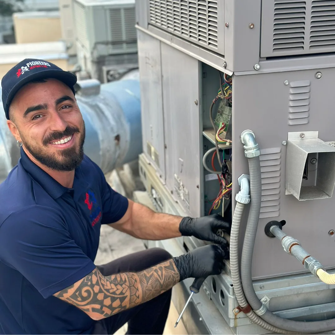 air conditioning equipment checked during a no-cooling service call, real company service photo 1