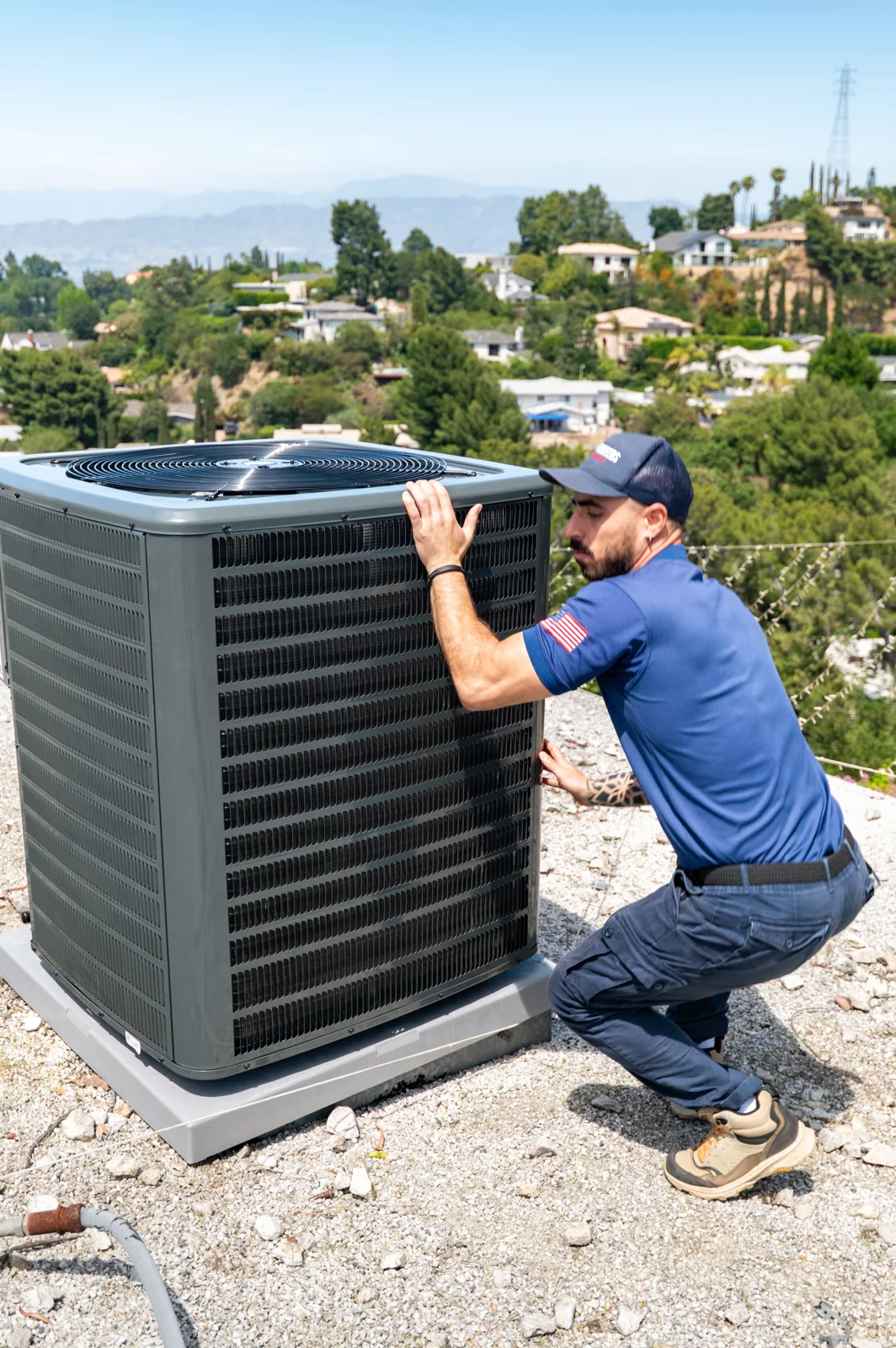 air conditioning equipment and installation conditions reviewed for system sizing, real company service photo 2